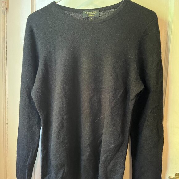womens' charter club black cashmere sweater size Medium - Picture 1 of 4